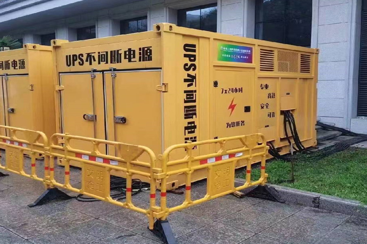 上思发电机租赁施工现场