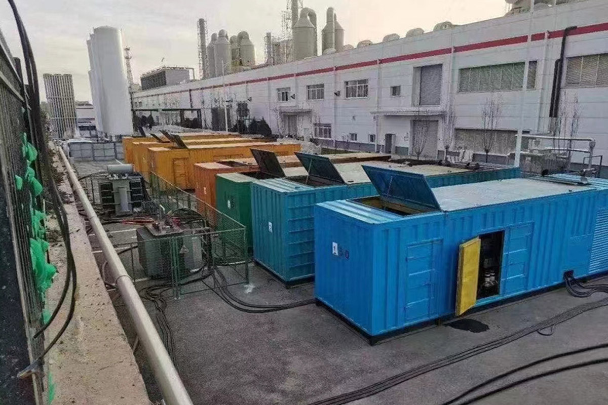上思发电机租赁施工现场